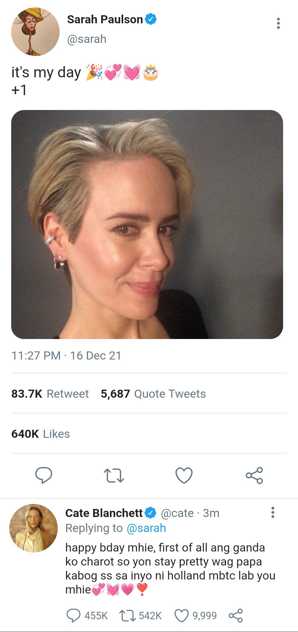 HAPPY BIRTHDAY SARAH PAULSON, MY LOVE !! 