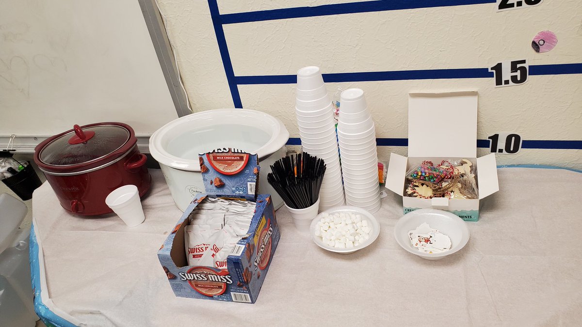 AVIDEagles's tweet photo. A little Hot Chocolate/DiY Ornaments bar for our @CrockettColts studnets while they share about their traditions @MaribelAranda12 @ECISD_AVID4ALL @AVIDlady_odessa @AVID4College #AVIDColts2122 #AVIDFamily #LearningAboutEachOther #SharingTradition https://t.co/JkrkvPjDAe