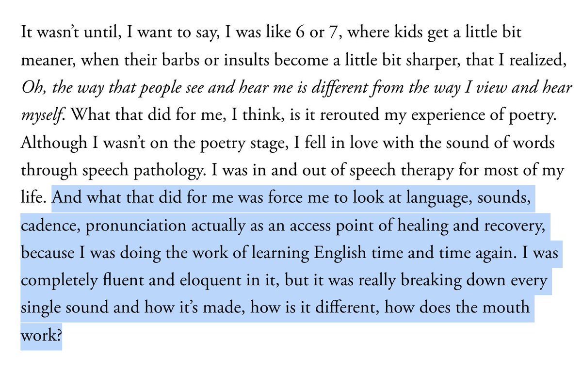 I really relate to this <a href="/TheAmandaGorman/">Amanda Gorman</a> interview with <a href="/ClintSmithIII/">Clint Smith</a> theatlantic.com/ideas/archive/…