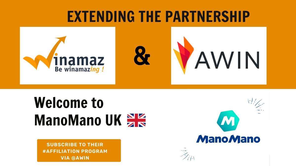 winamaz4wp's tweet photo. Winamaz's close partnership with
@UK_Awin
has brought us our first UK Advertiser.
Welcome to ManoMano UK 🇬🇧
Subscribe to their #affiliation program via
@awin
👉https://t.co/f1OWWhOjTZ
#multiregional #multilingual #bewinamazing #affiliatemarketing #awin https://t.co/Nzru7mymJf