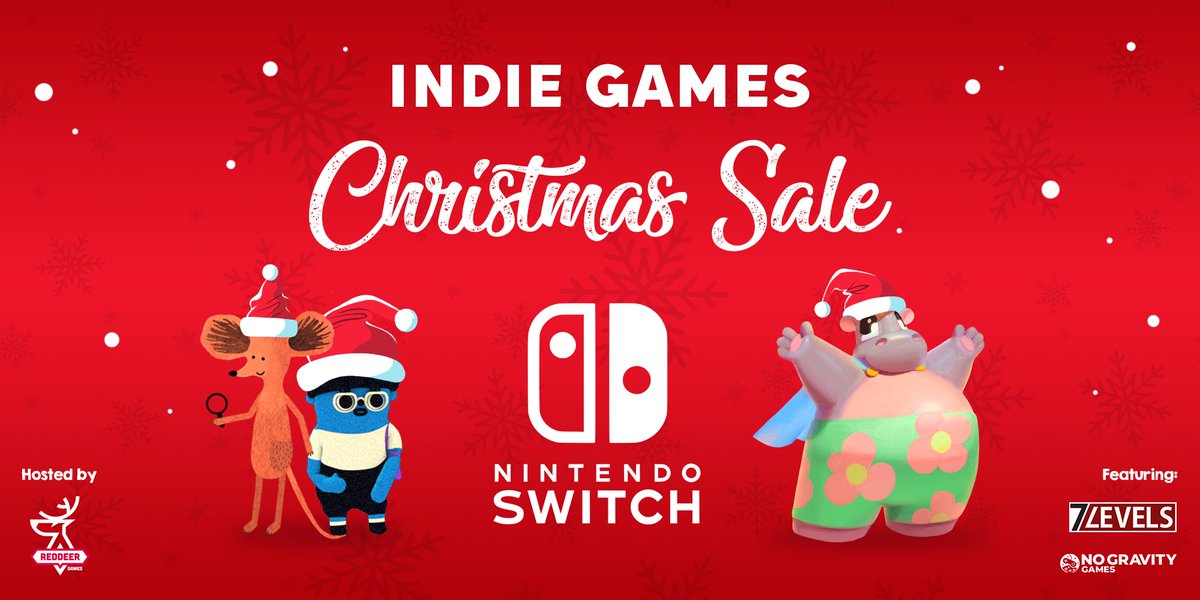 RedDeer_Games's tweet photo. ❗ It's here ❗ #indiegames
❗ #XMAS SALE ❗ 🎄🎁
❗ 16-31.12 ❗
Grab cool #NintendoSwitch games from -40 up to -90% OFF 🌟❄️

Sale in partnership with:
🎮@7lvls
🎮@NoGravity_Games

Visit here: 
🎅https://t.co/k2FqKQmBMr

#indiedev #gaming #sale #nintendo #handheld #Christmas2021 https://t.co/5d0A77FYOU