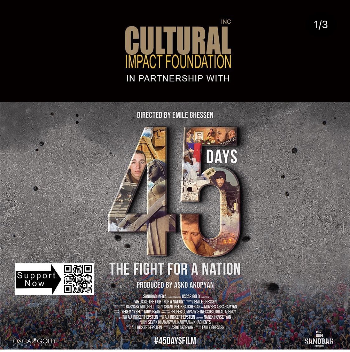 Cbertucci's tweet photo. Such an incredible film! Very eye opening, especially for those who donโt know about the history of Armenia and Azerbaijan. Stream it here online! https://t.co/TFZQCj1BjL
#45DaysFilm #Oscars #OscarNom #AcademyAwards2022 #Documentary https://t.co/35htLPQVut