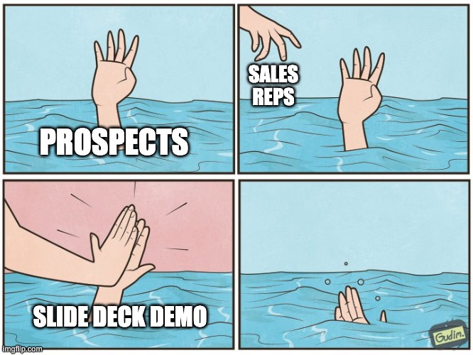 Walnutinc's tweet image. Don&apos;t leave &apos;em hanging 🖐

#salesmemes #salesdemos #sellingmemes