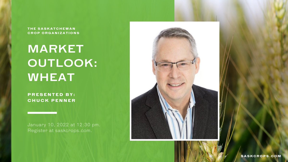 SaskCrops (@saskcrops) on Twitter photo Join us VIRTUALLY or IN-PERSON on January 10 for a Market Outlook Session on Wheat. Presented by Chuck Penner of <a href="/LeftFieldCR/">Chuck_Penner</a>, attendees will get the latest market demand & outlooks. For more info & to register visit ow.ly/IYK250H8Y2b #SkCropOrganizations #WestCdnAg #SaskAg Join us VIRTUALLY or IN-PERSON on January 10 for a Market Outlook Session on Wheat. Presented by Chuck Penner of <a href="/LeftFieldCR/">Chuck_Penner</a>, attendees will get the latest market demand & outlooks. For more info & to register visit ow.ly/IYK250H8Y2b #SkCropOrganizations #WestCdnAg #SaskAg