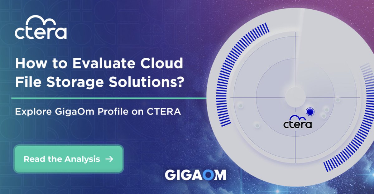 CTERA's tweet image. Read @gigaom&apos;s analysis on @CTERA&apos;s Cloud File Storage Solutions! #cloudfilestorage 

lnkd.in/g-zCwskk