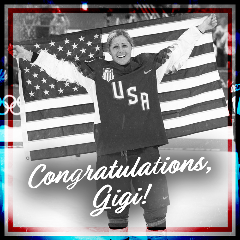 usahockey's tweet photo. Congratulations to Olympic gold medalist @GigiMarvin, who starred on the international stage for Team USA for 13 years! 🇺🇸