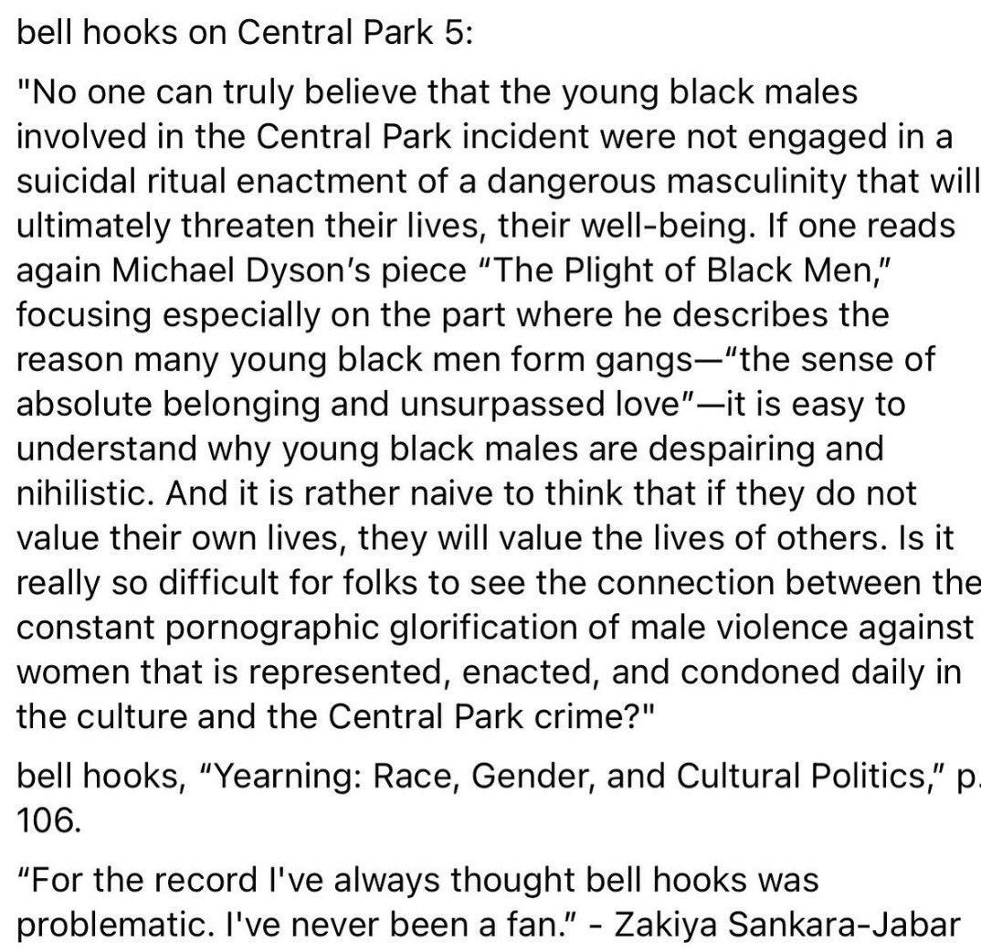 TaureanReign's tweet photo. This is a quote from that now dirt nap having anti black male misandrist Hell Hooks https://t.co/zTL2rsXzcp
