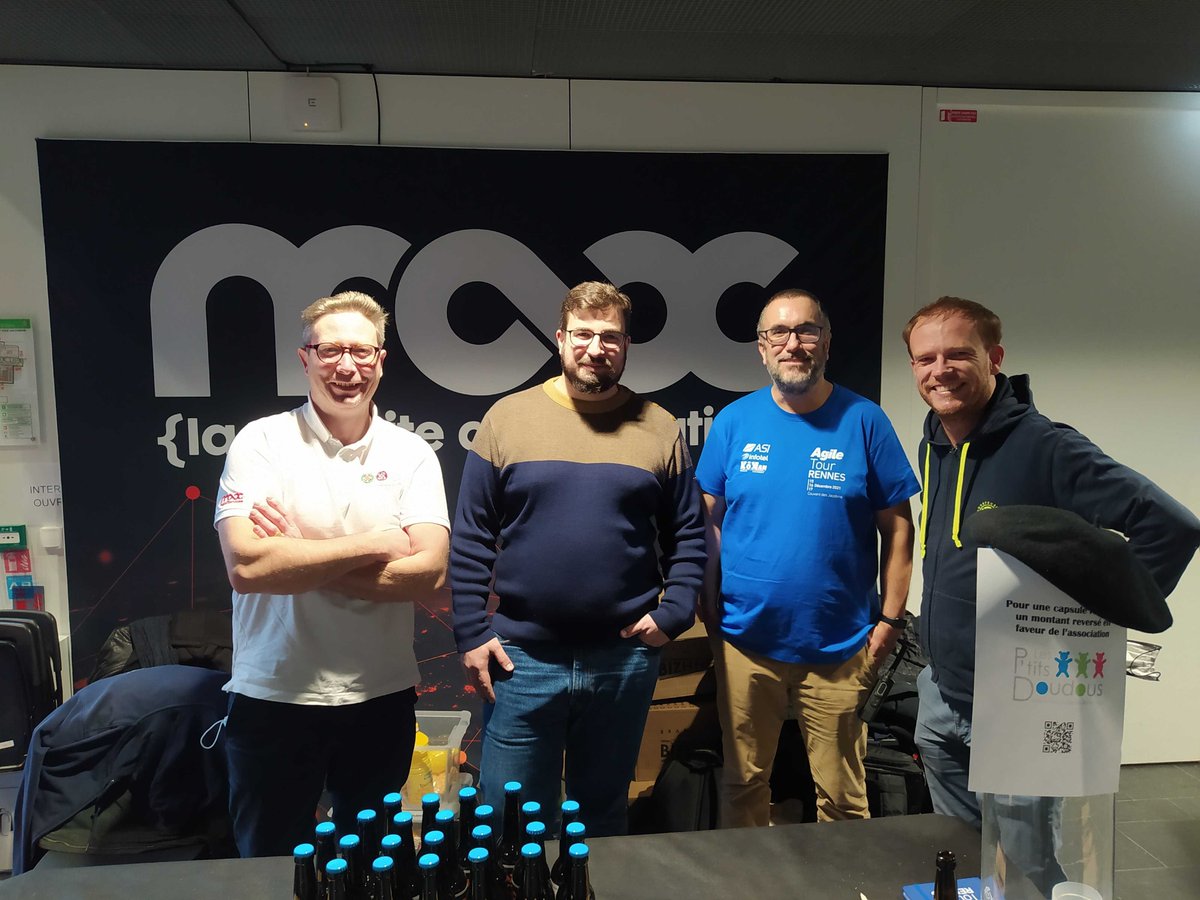 Après sa keynote très inspirante sur l'agilité à l'échelle à l'#atrennes21, <a href="/Lilobase/">Arnaud LEMAIRE</a> nous a fait le plaisir de venir à notre rencontre sur le stand MaxDS 😍.

#agile #atScale #Rennes