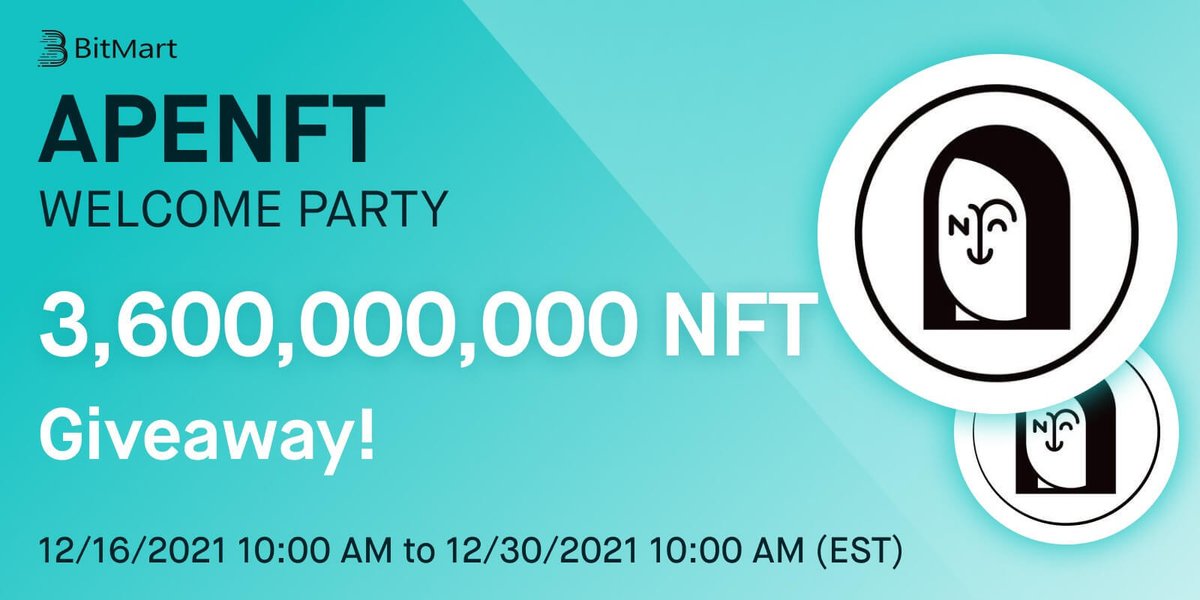 BitMartExchange's tweet photo. 🎉 @apenftorg has been listed on #BitMart!

💎 To celebrate the listing, we’re giving away 3.6 Billion $NFT !
🚀 Trade NFT to win your share of rewards 🚀

👉 Deposit: https://t.co/rrTgfGzRTC 
👉 NFT/USDT: https://t.co/DCVezxEkUz   
👉 Details: https://t.co/vdI8SM7B4G https://t.co/etshC2FSMw
