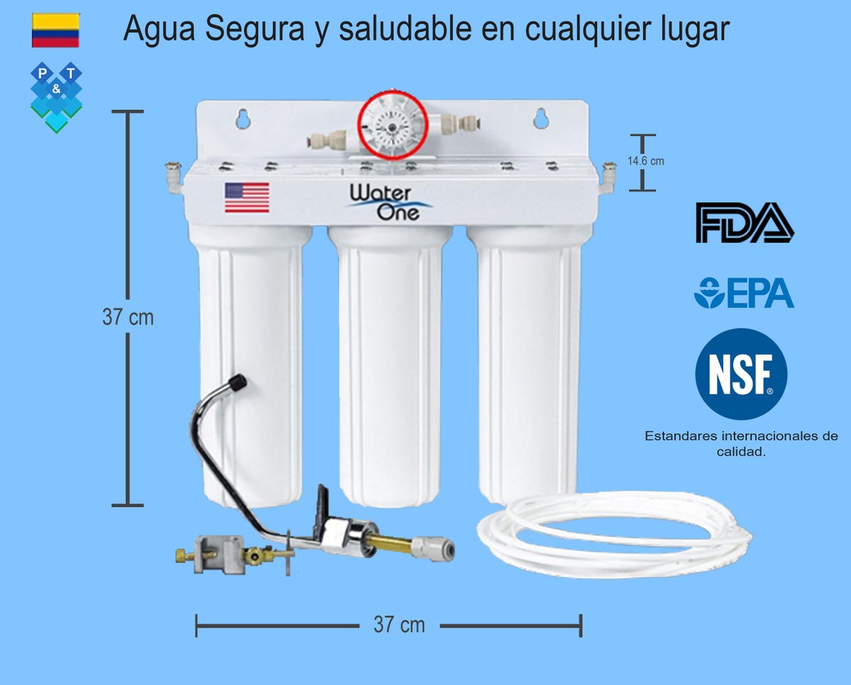 WaterOneCol's tweet image. Para prevenir enfermedades por consumo de agua utilice el purificador de alta tecnología en su hogar o en cualquier lugar.
Despachos a todo el país desde GRUPO P&amp;amp;T SAS
Contáctanos: (+57) 3195638650,
Pagina web waterone.co y en tiendas
homecenter.com.co/homecenter-co/…
