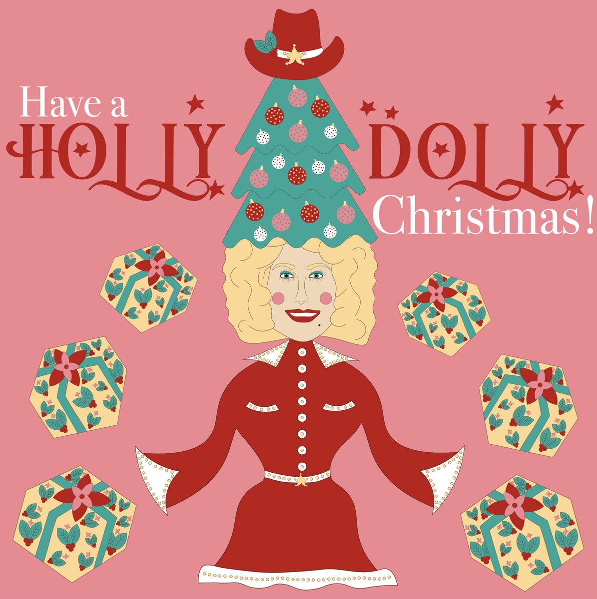 bekahparrish's tweet photo. Oh by golly, here’s a Holly Dolly illustration for you! 🎄 https://t.co/MteCj9AE4e