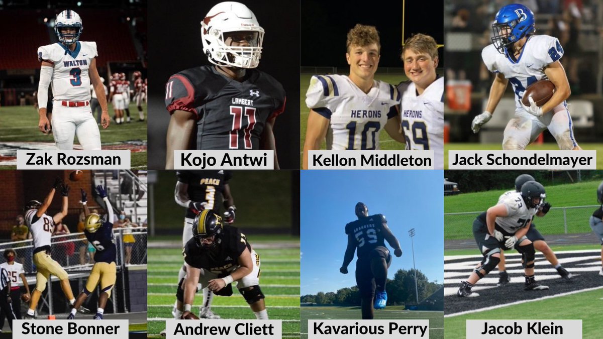 🚨 scoutSMART Offense All Academic Team 🚨  

⭐️ QB Zak Rozsman

⭐️ WR Kojo Antwi

⭐️ RB/WR Kellon Middleton

⭐️ RB Jack Schondelmayer

⭐️ TE Stone Bonner

⭐️ OL Jacob Klein

⭐️ OL Andrew Cliett

⭐️ OL Kavarious Perry

They excel on the field and in the classroom! 🏈 📚