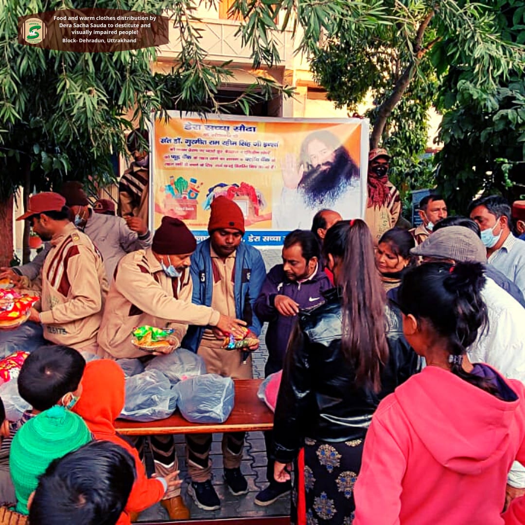GreenSwelfares's tweet photo. Warmth Of Humanity | Food &amp; Warm Clothes Distribution to destitute &amp; visually impaired people under the pious guidance of Saint Dr. @Gurmeetramrahim Singh Ji Insan | Dehradun, Uttarakhand
#WarmthOfHumanity #motivation #motivational #Uttarakhand #uttarakhandnews #Dehradun https://t.co/nmk0nU95Fb