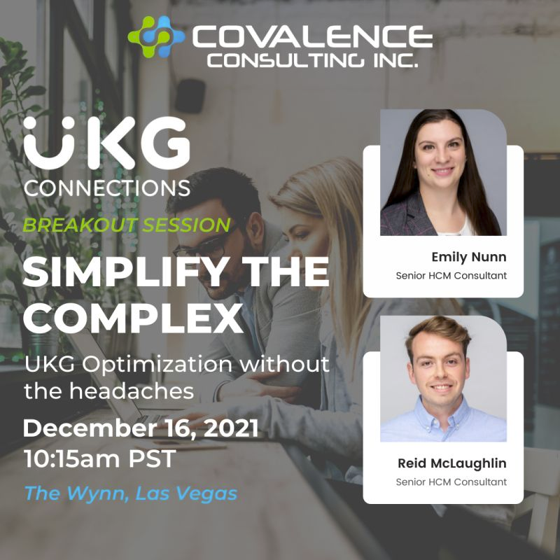 CovalenceInc's tweet photo. Come check out our breakout session this morning at #UKGConnect and find out why we've won the @UKG service partner White Glove Award for 2021 and 2019, along with the Innovation award in 2020. https://t.co/e3CnYMPviE