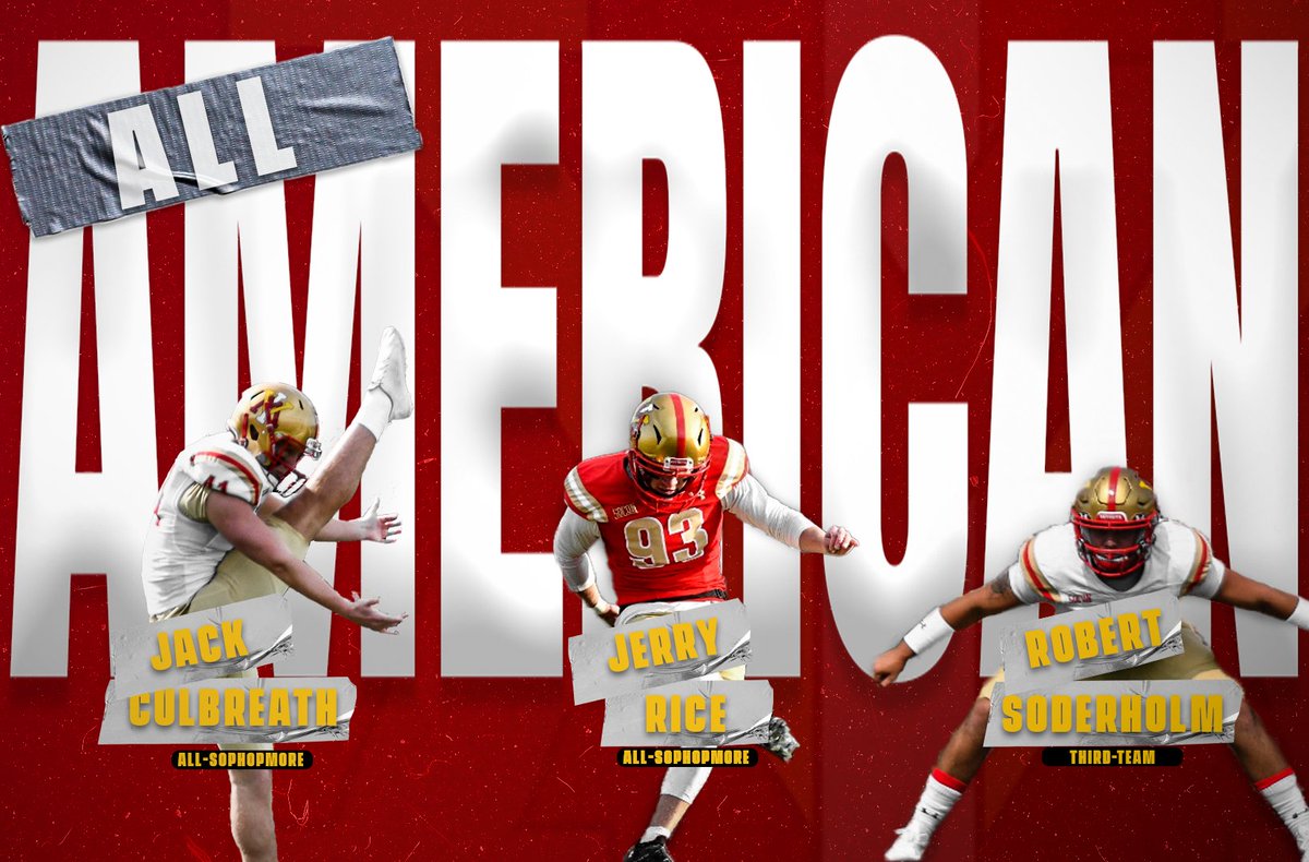 CoachMoore_FB's tweet photo. Unbelievably proud of @JackCulbreath / @TreyRice22 / and @RobertSoderholm for earning All-American Honors this season! Special Teams are #SPECIAL!! #10TD #ThePack https://t.co/SDyrrNiVIk