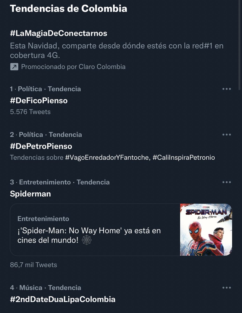 🇨🇴 ¡Ya somos tendencia #4 a nivel nacional! 

#2ndDateDuaLipaColombia 
#DuaLipaEnSimónBolívar