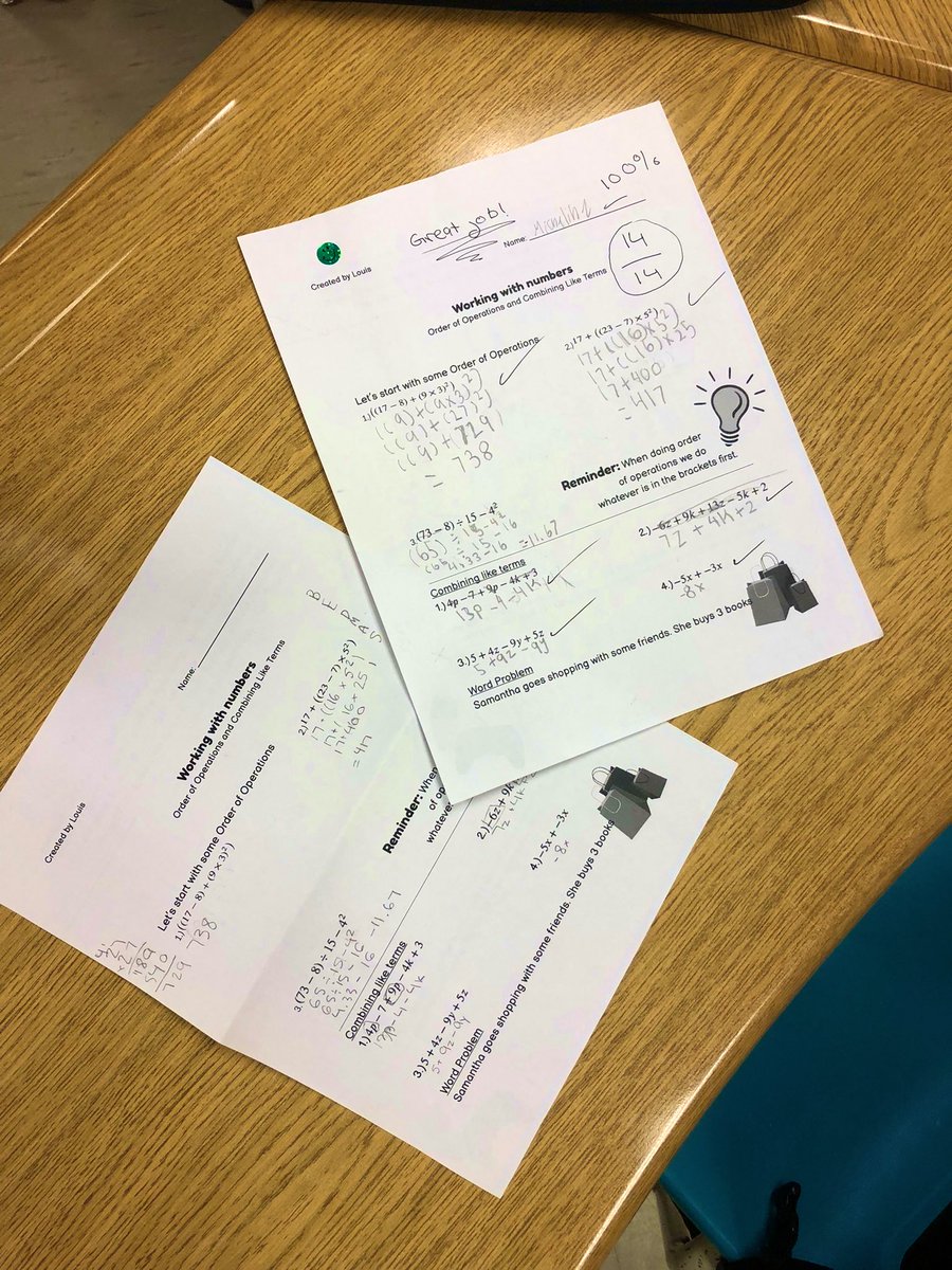 Ss got a turn as teachers for the week! They created their own BEDMAS tests with answer keys, swapped tests with a partner &amp; got to make corrections! Lots of learning 📝 <a href="/StMatthewOCSB/">St. Matthew High School</a> #ocsb #STEM #TeacherForAWeek