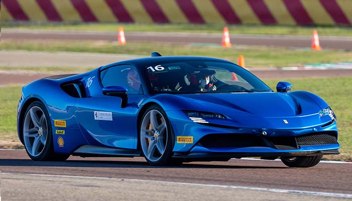 Ferrari's tweet photo. Corso Pilota: the most exciting way to experience your Ferrari passion. That's all for this year, but the Prancing Horse’s exclusivity and racing flavour will be back soon in 2022! 
#Ferrari https://t.co/iqmreMaGVo