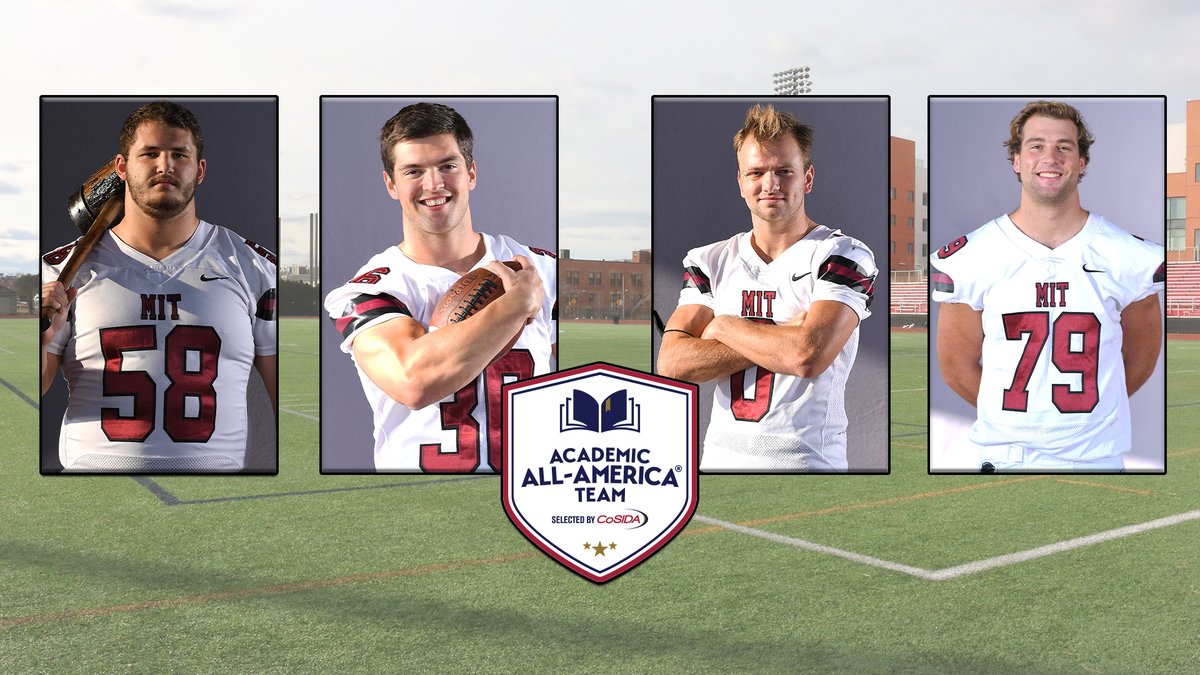 Nice job by @MITFootball as the Engineers have 4⃣ @CoSIDAAcadAA Academic All-Americans for the first time in program history! In addition, it's the first time since 1997-98 with three First Team honorees! bit.ly/3md0nrQ #RollTech @d3football @NEWMACsports @MITstudents