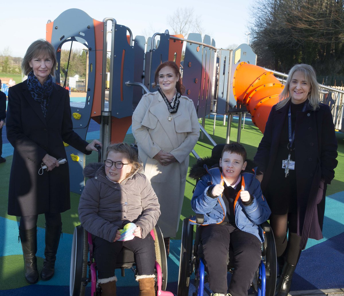 CausewayCouncil's tweet image. We’re delighted that Limavady Accessible Play Park is now open.

Earlier today, pupils from Rossmar School joined Deputy Mayor Ashleen Schenning to try it out for the very first time.

We look forward to children of all abilities enjoying its inclusive play opportunities.