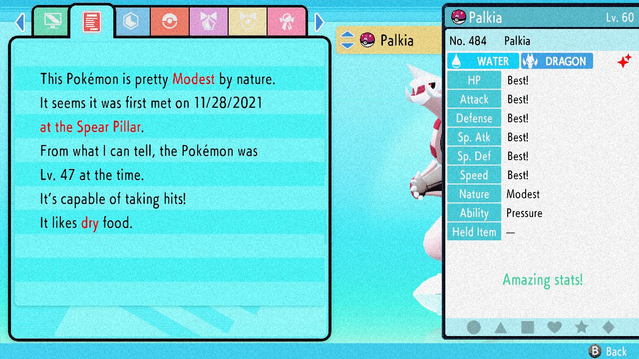 Shiny Palkia best Stats // Pokemon Legends: Arceus // Fast 