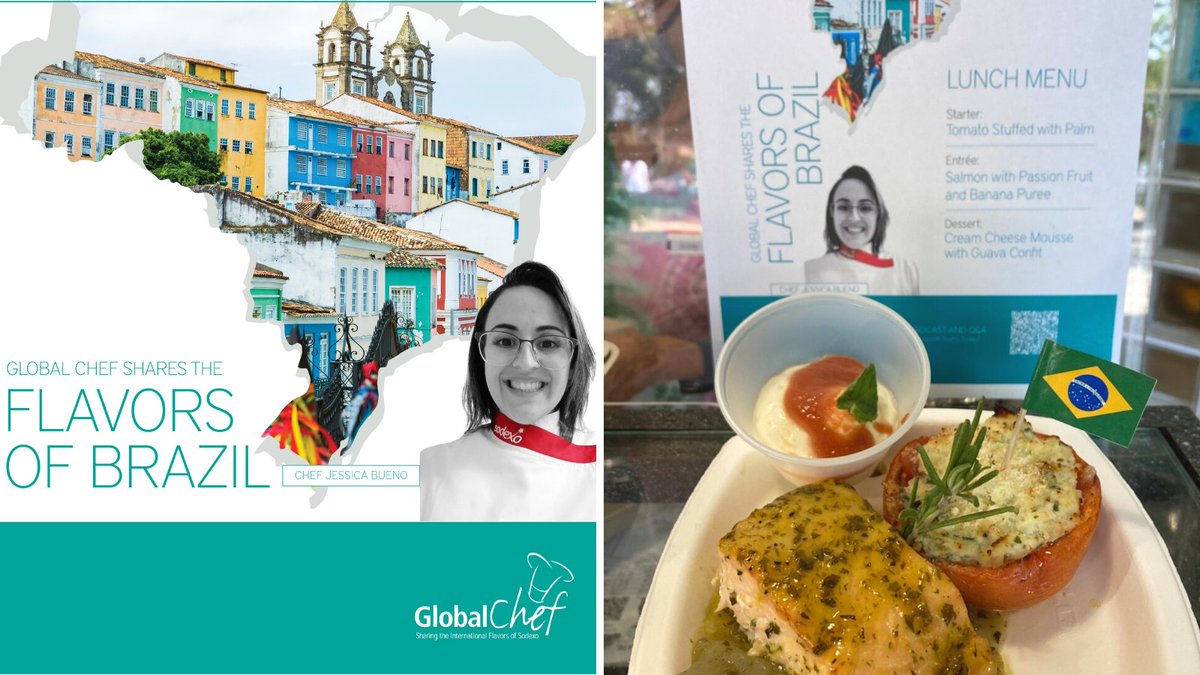 sodexoUSA's tweet photo. This year the University of Hawaii - Honolulu enjoyed a taste of Brazil through the Virtual Global Chef Program. Global Chef Jessica Bueno shared with students some of her favorite meals including, Salmon with Passion Fruit and Stuffed Tomato with Ricotta and Hearts of Palm. https://t.co/Fid4y0DifD