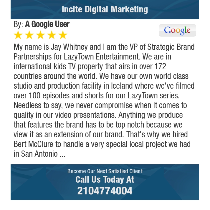 5 Star: A G. "My name is Jay Whitney and I am the VP of Strategic Brand Partnerships for LazyTown..." bit.ly/1PBsszV