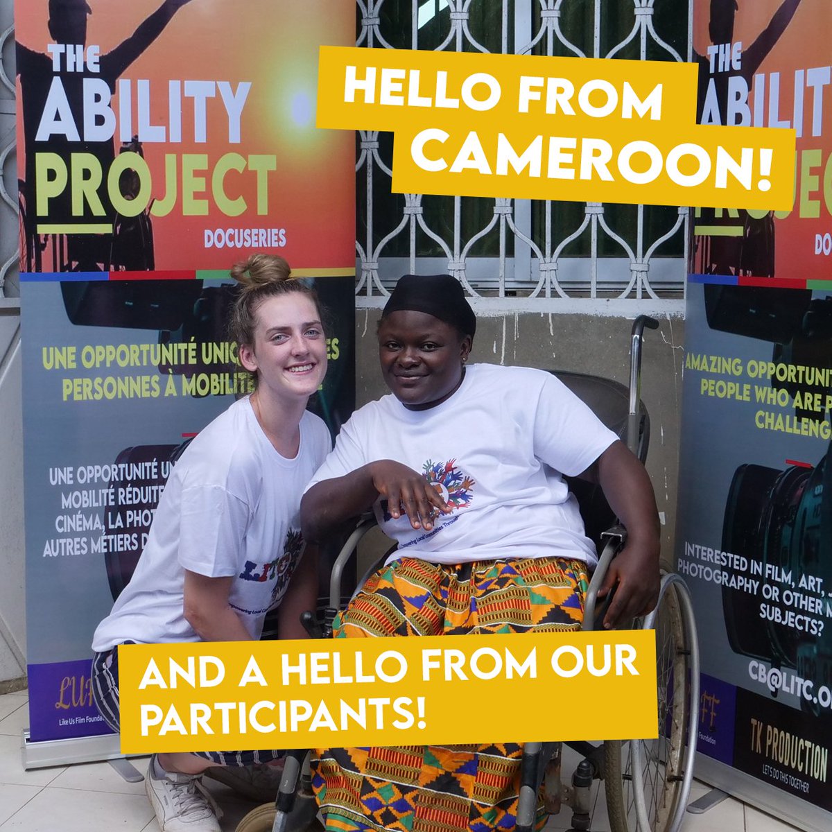 LionHeartLITC's tweet photo. We're in Cameroon to start our Ability Project! The Ability Project is a course in Cameroon that teaches media to young souls that suffer from physical disabilities. Support us by donating or simply sharing the word! https://t.co/XLsIvh7coh 😊

#Filmmaking #charity #Cameroon https://t.co/PpVOzA42oT