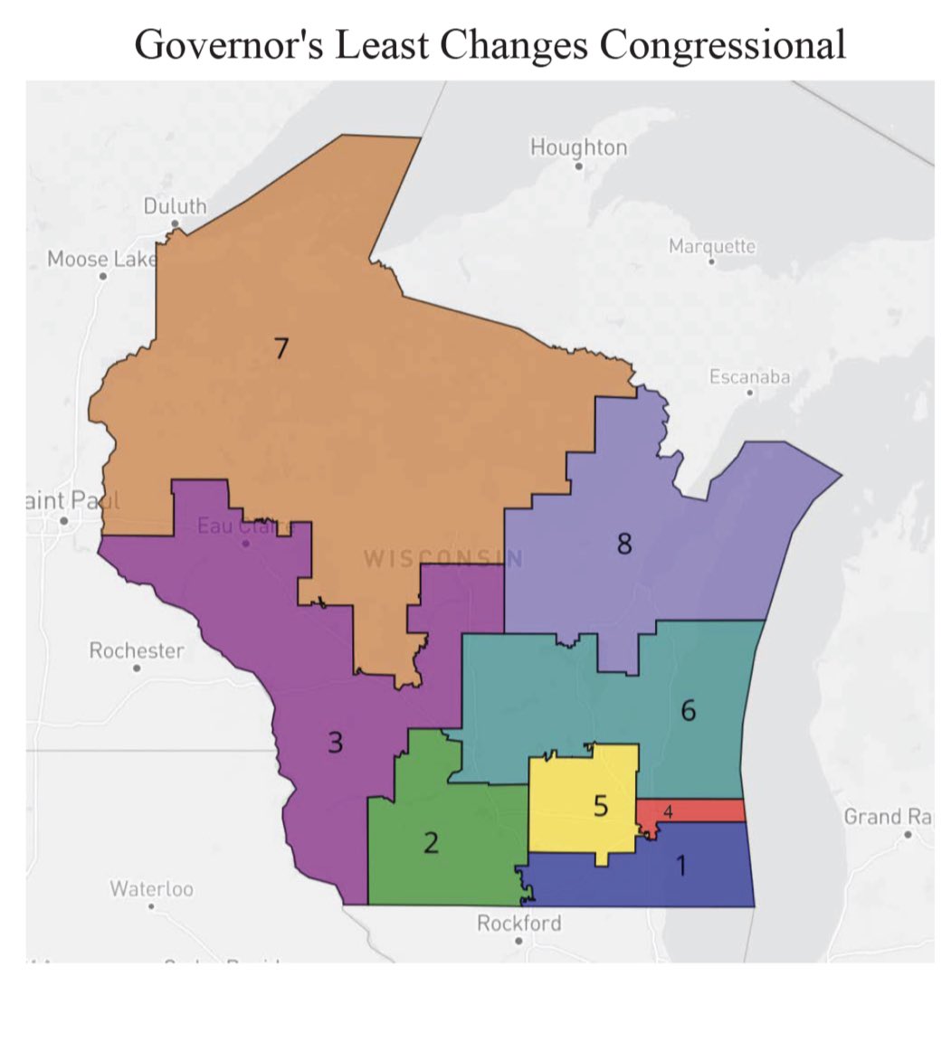 How rough a situation are WI Dems in? Even Gov. Tony Evers (D) is relenting to support a congressional map that would likely result in a 6R-2D split out of a state Biden carried.