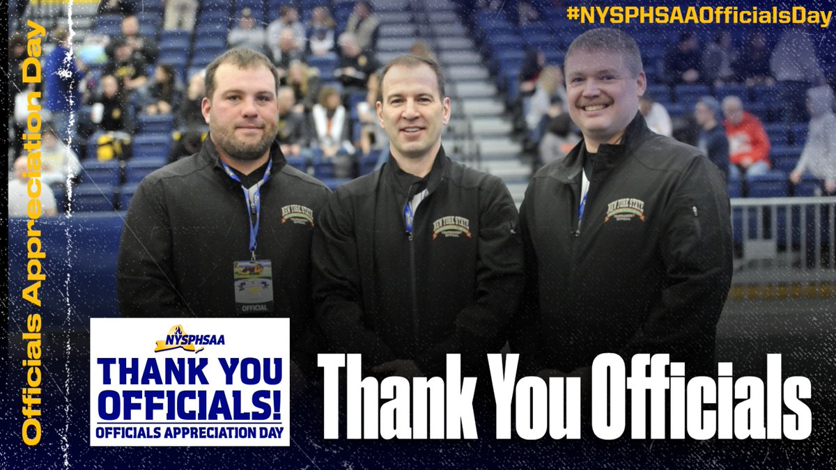 NYSPHSAA's tweet photo. Today is the final day of #NYSPHSAA Officials Appreciation Day(s).
Say thanks to the people who make playing interscholastic sports possible. #NYSPHSAAOfficialsDay
Are you interested in becoming an official?
Sign up here:
https://t.co/cBF4K42b29 https://t.co/odm0LFSm2m