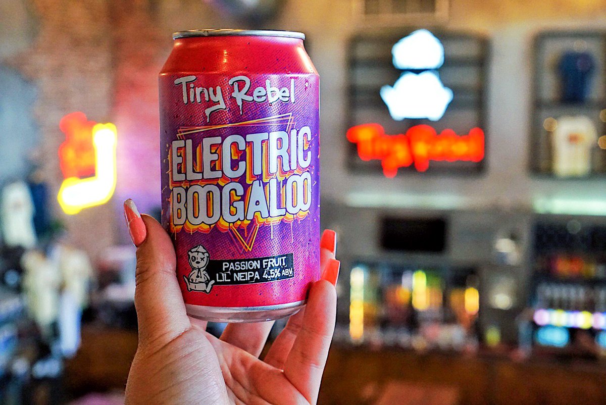 Is it time for a Boogaloo at the Brewery Bar yet? 😍 

Now pouring in keg or can ❤️‍🔥

#tinyrebel #tinyrebelbrewco #tinyrebelbrewery #brewery #wales #beer #craftbeer #beerlover #beerlife #beerstagram #beerporn #beeroclock #electricboogaloo #lilneipa
