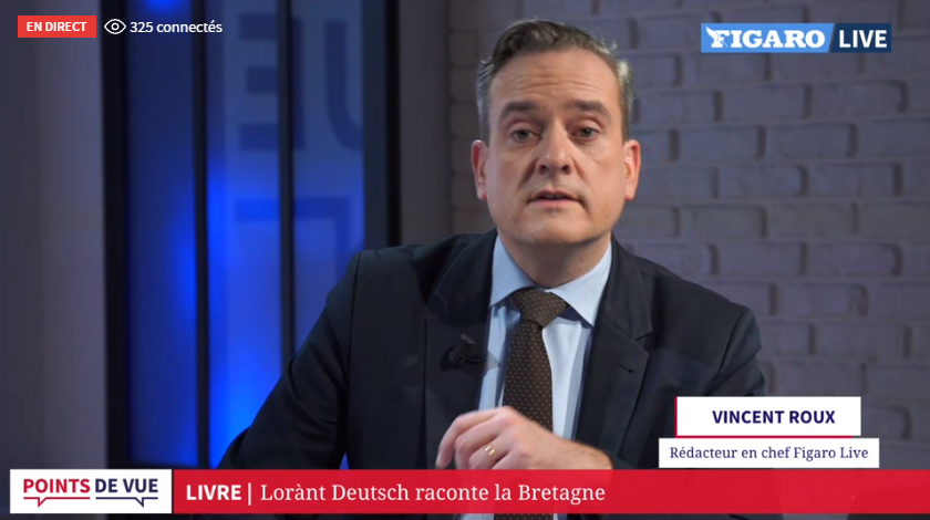 LeFigaroTV's tweet photo. [🔴DIRECT] sur @Le_Figaro

-#Insecurite, terrorisme💣
-Lorànt Deutsch raconte la #Bretagne 📖
-#Macron, #Zemmour, #Pécresse🇫🇷

👉L'actualité décryptée dans @PDV_Figaro

🎙️Présentation @vincentroux88

⤵️Réagissez avec @Figaro_Live
#Actu #Debats #Opinion 

➡️https://t.co/d6AgAPoZnI https://t.co/0VRZsiGSgx