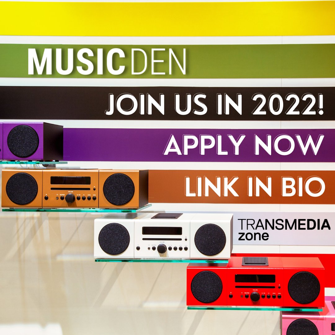 MusicDenCA's tweet photo. Applications for the 2022 Music Den intake are now OPEN! Network opportunities with @TransmediaZone, expert industry guidance, access to @thecreativeschl creative community and @the_studioTO space awaits!
Submit by Jan. 13/22!
https://t.co/wF5mogpXLV https://t.co/rrsaytjCOA