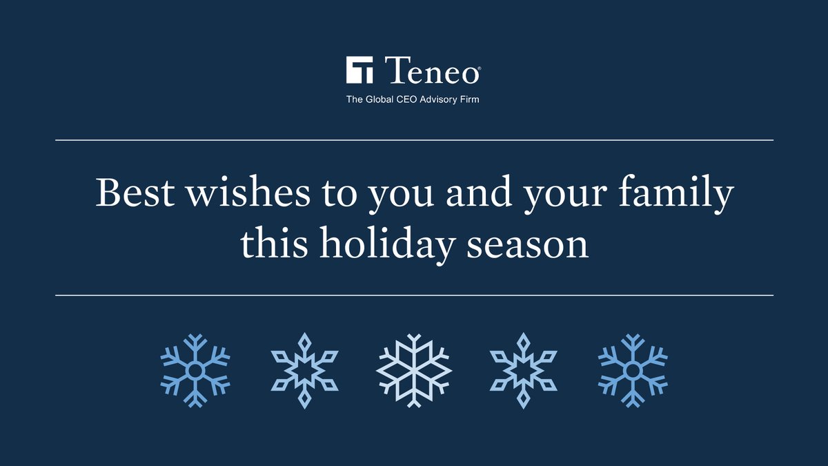 Teneo's tweet photo. Teneo wishes all our friends, family, employees and clients around the world a wonderful, safe and happy holiday season – and all the best for the year to come. https://t.co/u1kjqNgCh5