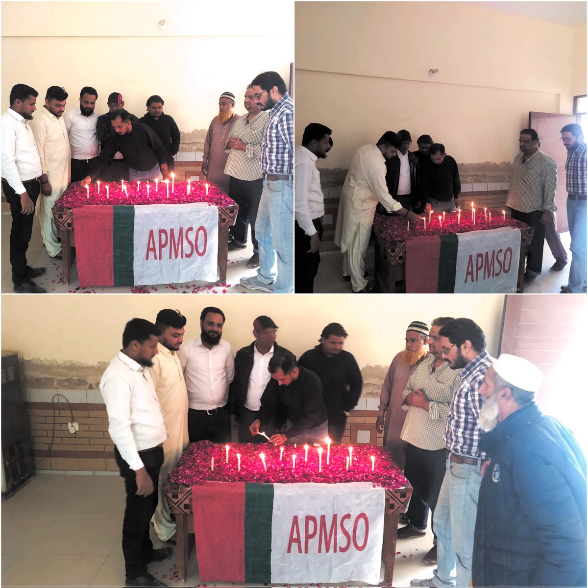 APMSO_SecB's tweet photo. اے پى ایم ایس او (سیکٹر بى) کی جانب سے سانحہ پشاور آرمى پبلک اسکول کے اساتذه اور معصوم شہداء کى یاد میں سیکٹر بى کے مختلف کالجز میں شمع روشن کی گئى بعداز شہدائوں کى مغفرت کى دعا کى گئى ۔
#SECTOR_B
#APMSO
#MQMPAKISTAN https://t.co/hmxYIcyASk