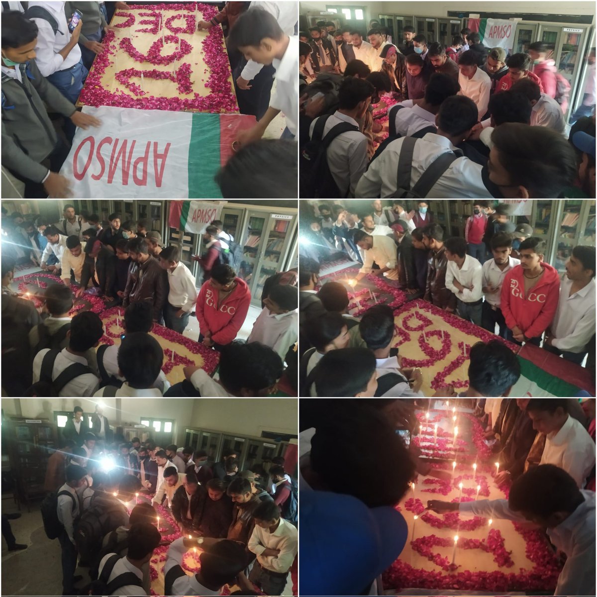 APMSO_SecB's tweet photo. اے پى ایم ایس او (سیکٹر بى) کی جانب سے سانحہ پشاور آرمى پبلک اسکول کے اساتذه اور معصوم شہداء کى یاد میں سیکٹر بى کے مختلف کالجز میں شمع روشن کی گئى بعداز شہدائوں کى مغفرت کى دعا کى گئى ۔
#SECTOR_B
#APMSO
#MQMPAKISTAN https://t.co/hmxYIcyASk