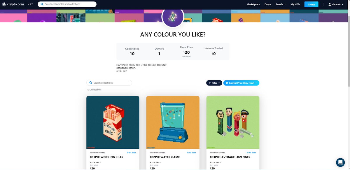 C'MON! NO GAS! JUST BUT IT!
crypto.com/nft/collection…
#nftcollectors #NFTartist #NFTCommunity #nftcollector #NFTs  #NFTTHAILAND #NFTdrop #Cryptocom #pixelart