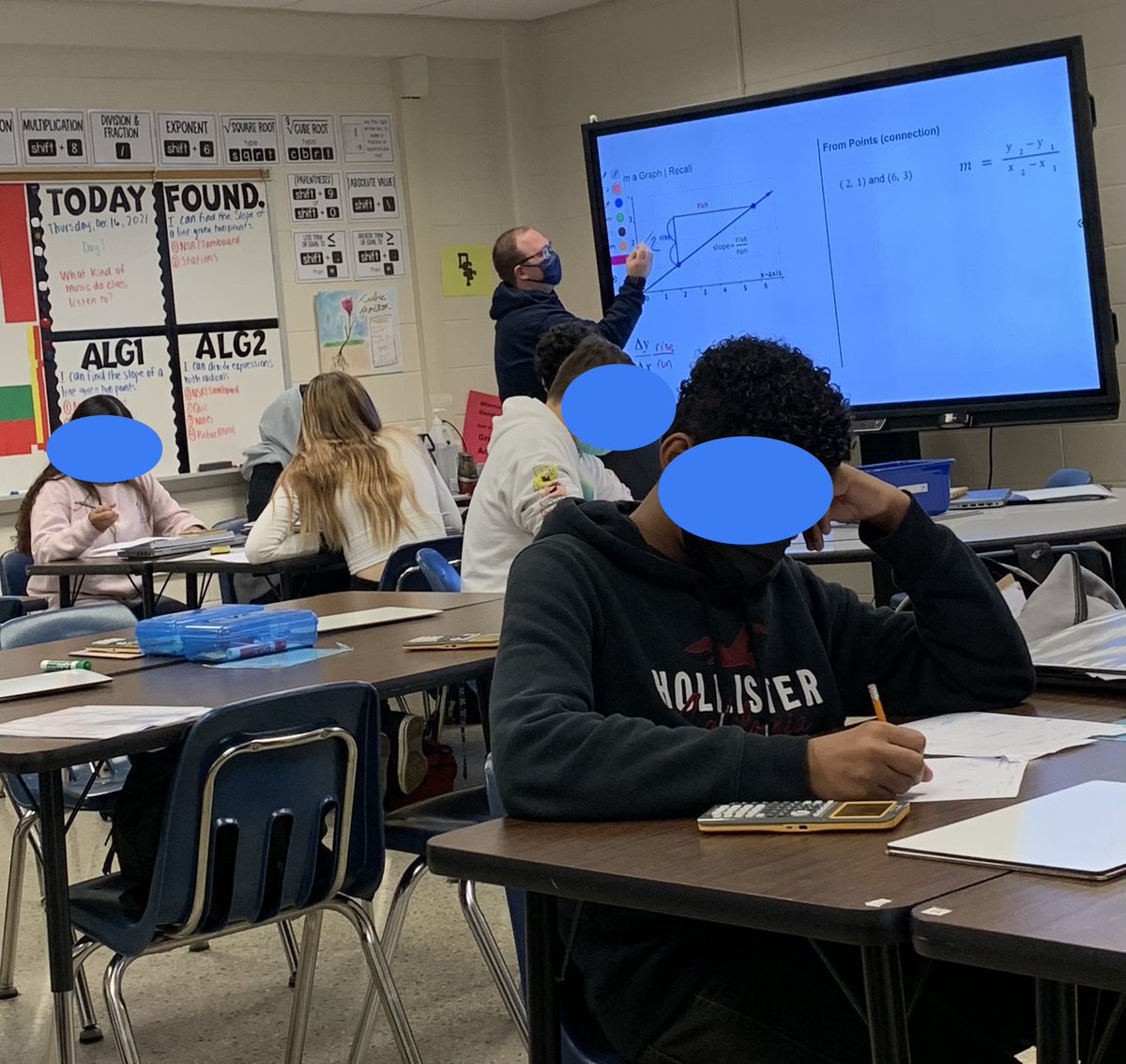 Shout out to <a href="/mathwith_mrcox/">Nick Cox</a> for utilizing stations in Algebra class today to teach the slope formula in small groups. <a href="/DSFMrMarshall/">Mr. Marshall</a>