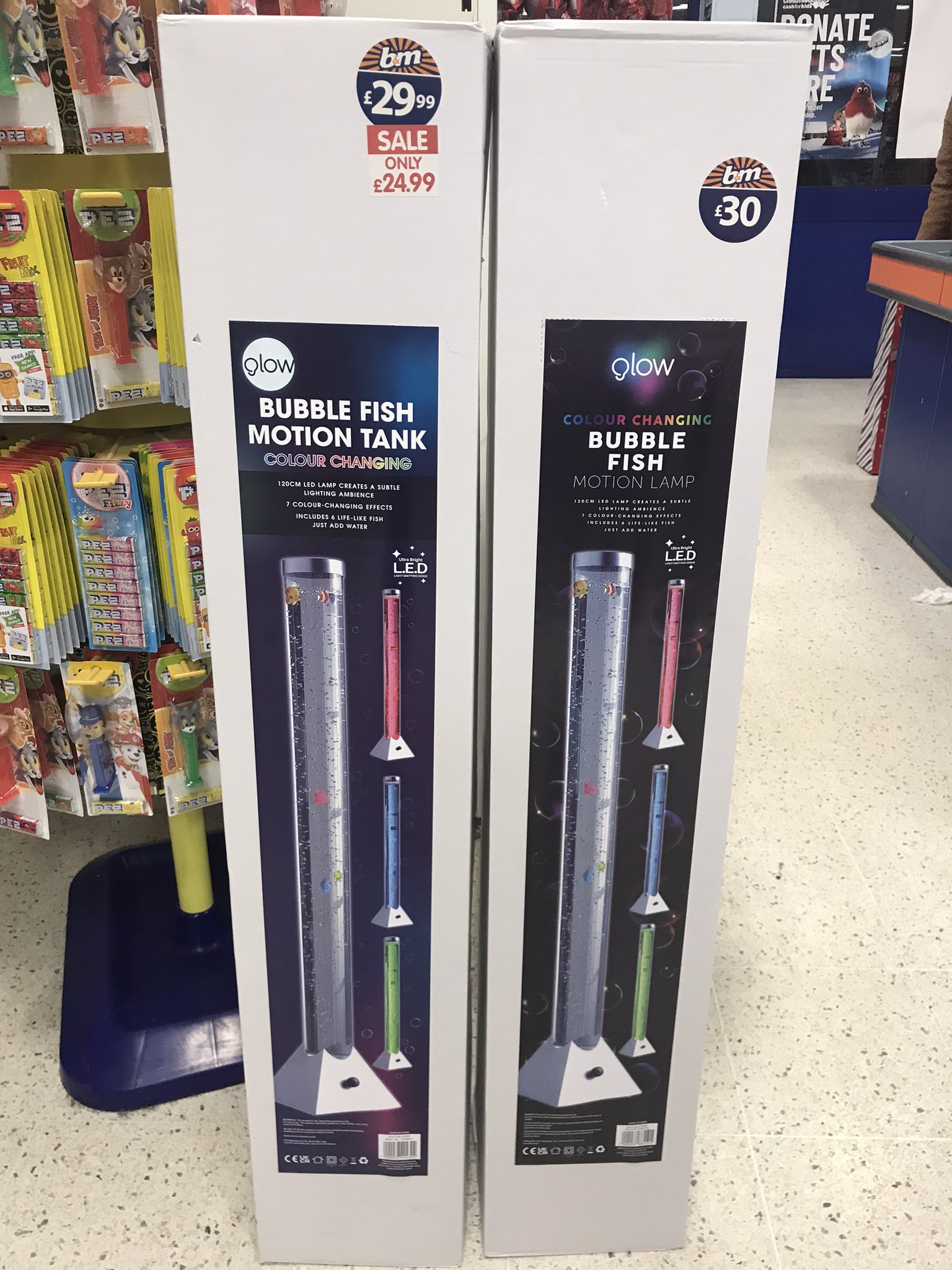 Bubble fish sale motion tank