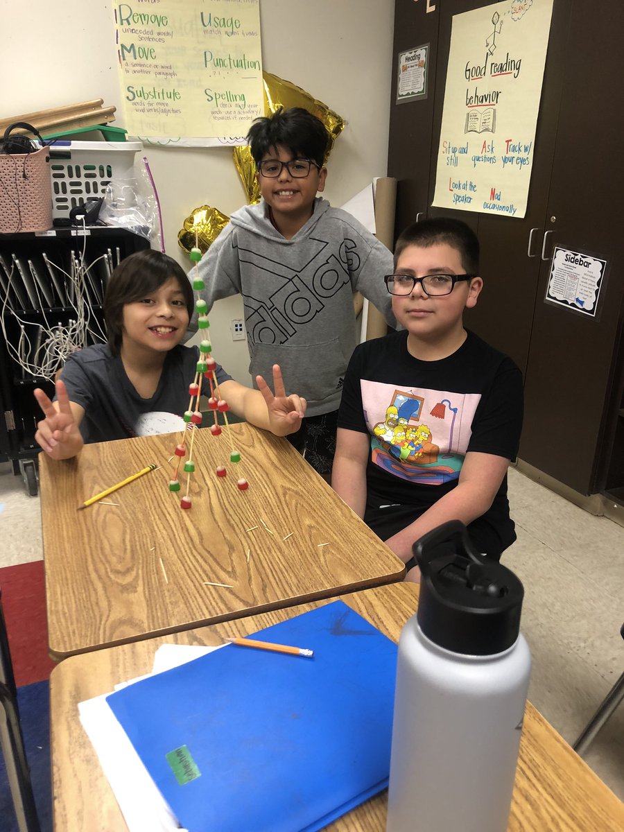 ms_holder5's tweet photo. Oh, Christmas tree! Using our STEM skills today to build the tallest tree that could withstand shaking. https://t.co/h8U23EWjaE