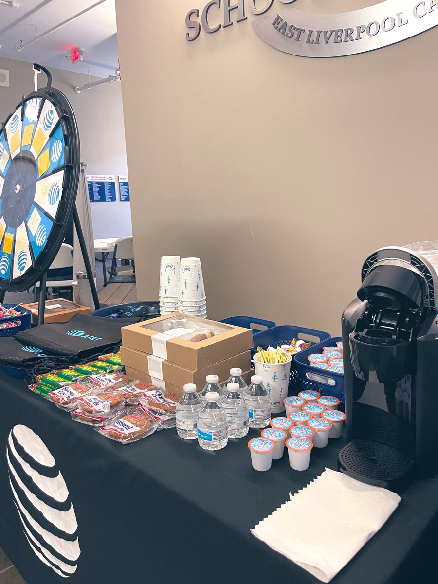 Out here at the Newcastle School of Trades - East Liverpool Campus, handing out discounts and donuts!