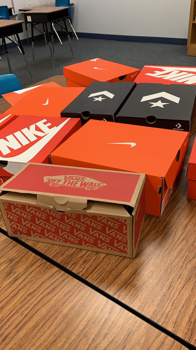 Thanks to <a href="/myrackroomshoes/">Rack Room Shoes</a>  and <a href="/ShoesThatFit/">Shoes That Fit</a> we were able to  give brand new shoes to some of our students! #theschulzeexperience <a href="/SchulzePanthers/">Schulze Elementary</a>