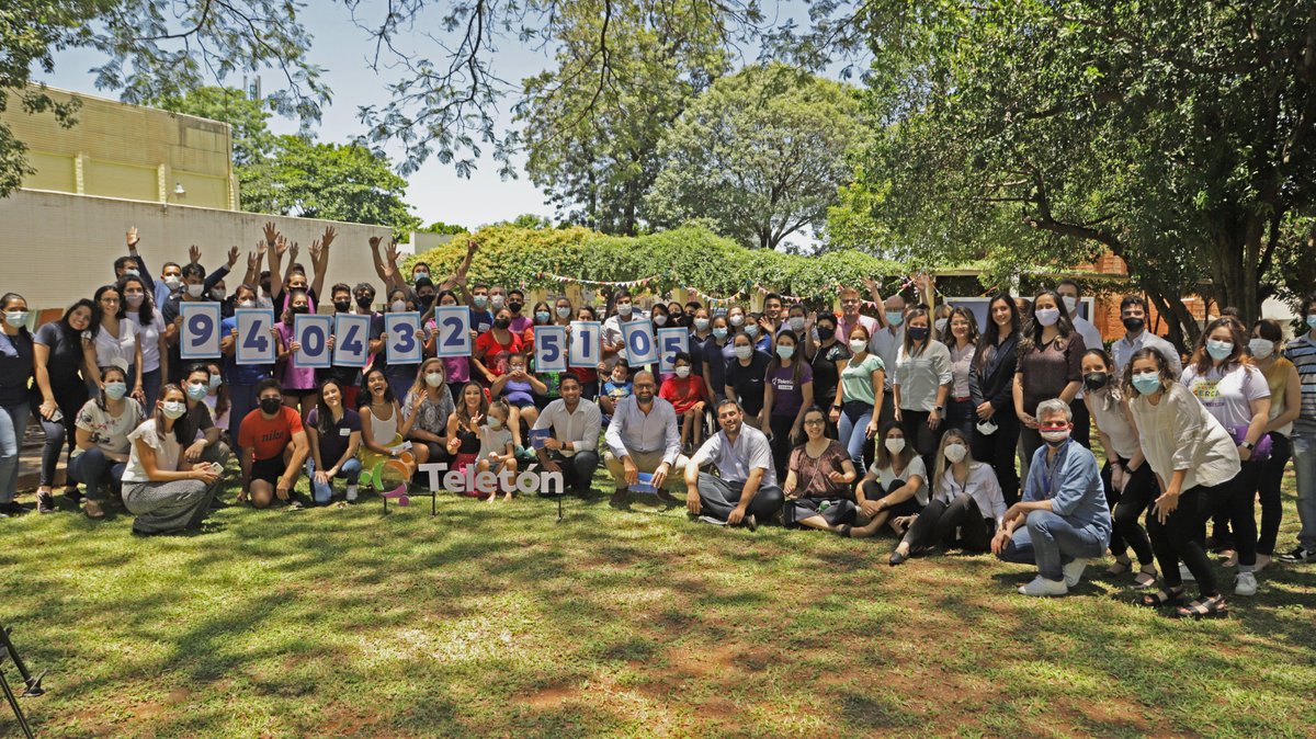 Con el acompañamiento de familias, voluntarios y colaboradores anunciamos que superamos la meta después de la maratón 🤩
➡️ Se alcanzó el monto de G 9.404.325.105, es decir que entraron G 747.833.026, en donaciones, luego de la Teletón