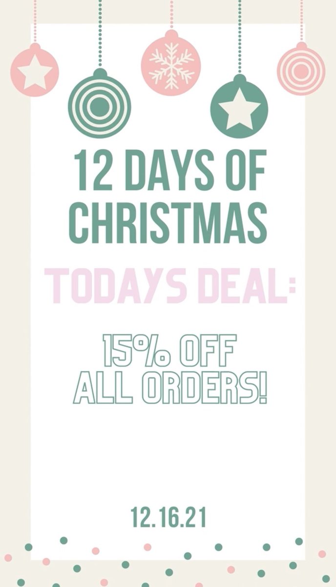 Deal 3/12 is 15% off all orders🥳
etsy.com/shop/NomadKandi