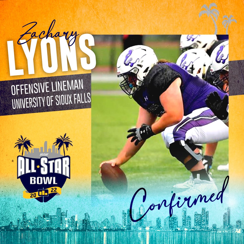 🚨 𝗖𝗢𝗡𝗙𝗜𝗥𝗠𝗘𝗗 🚨

Offensive Lineman <a href="/Zach_Lyons_/">Zach Lyons</a> from @USFCooFootball has accepted his opportunity to compete at the 2022 Podyum All-Star Bowl!! See you in Miami!!

showcase.thepodyum.com

#EarnYourLevel  #CollegeAllStar #Miami  #ToTheLeague #ProFootball #NFL #CFL