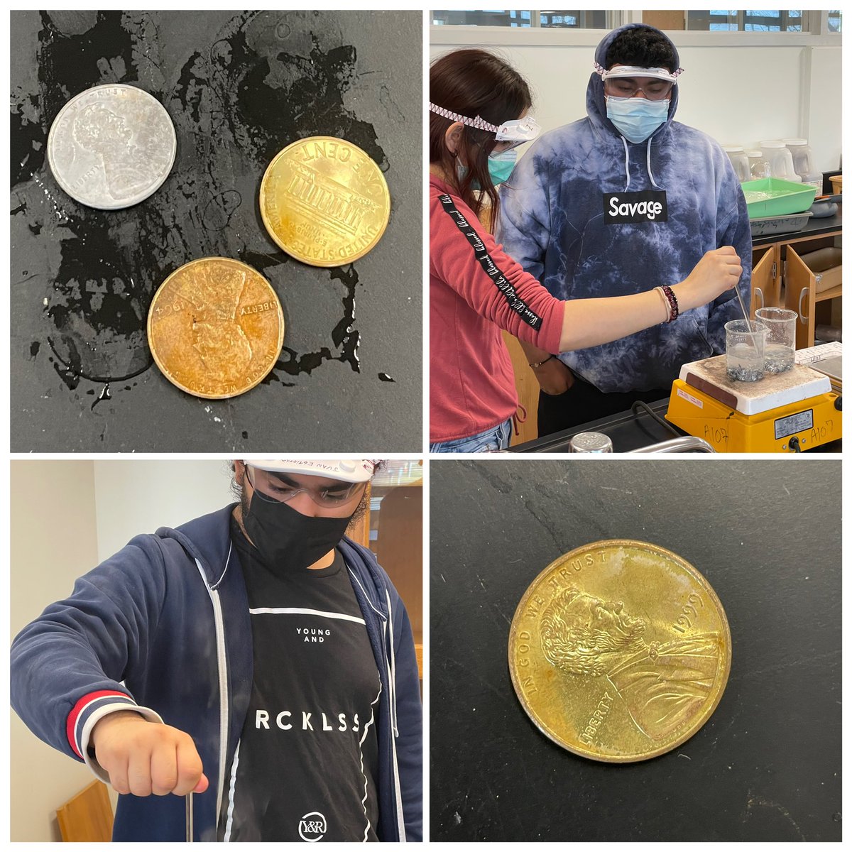 Some silver and gold making in <a href="/Maine_West/">Maine West</a> Chemistry students. #alchemy #207now