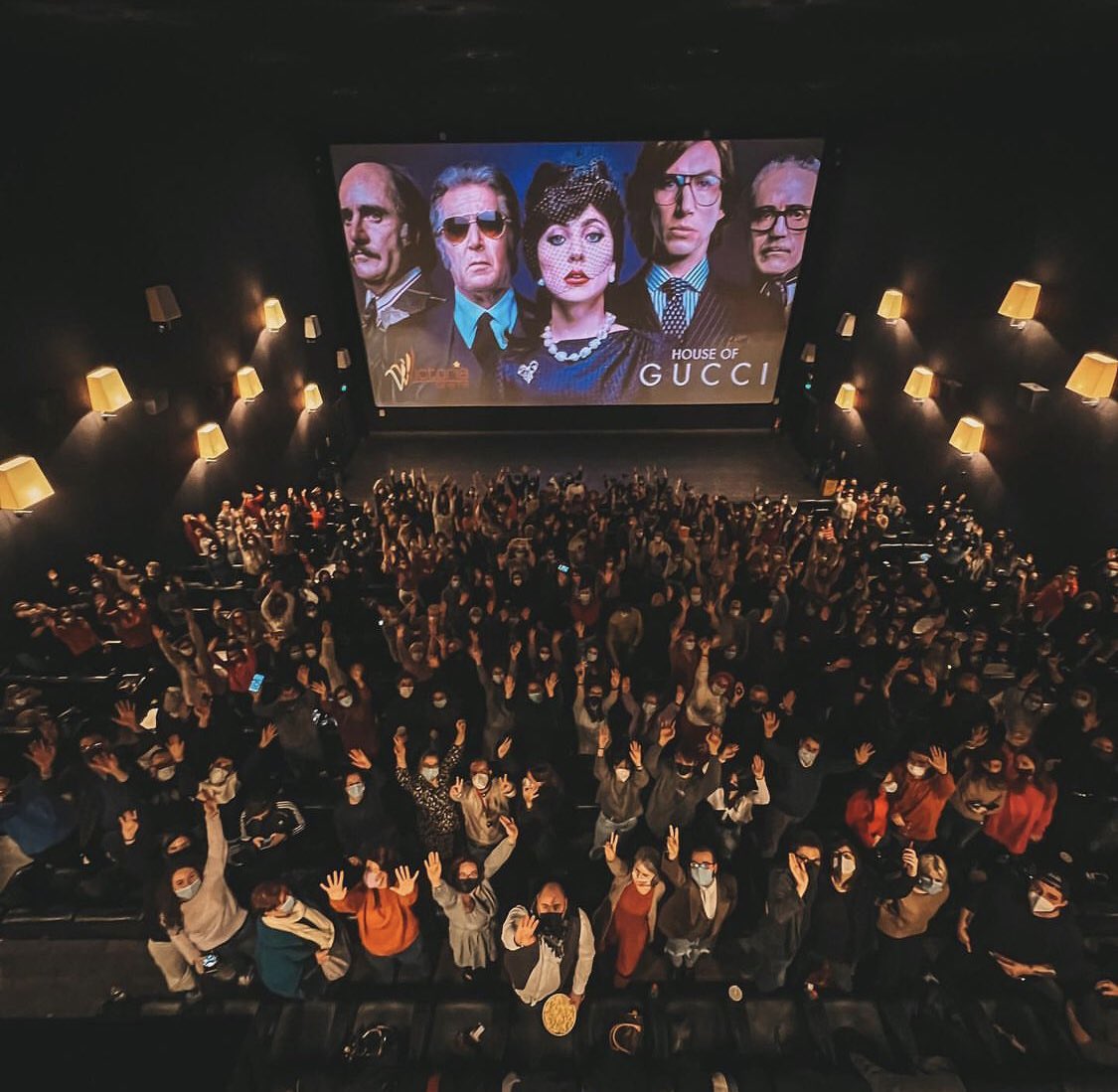 ladygaganownet's tweet photo. Picture from the first screening of #HouseOfGucci in Italy. https://t.co/hP1SLYeMRx