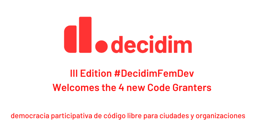 platoniq's tweet image. 🎉Enhorabuena a las 4 desarrolladoras seleccionadas en las becas #DecidimFemDev!🤗 @DigitalFems @decidim_org 

Este año en @platoniq tenemos el orgullo de llevar a cabo una de las mentorías, a cargo de @ivanverges, nuestro coder especialista en #Decidim🙌
