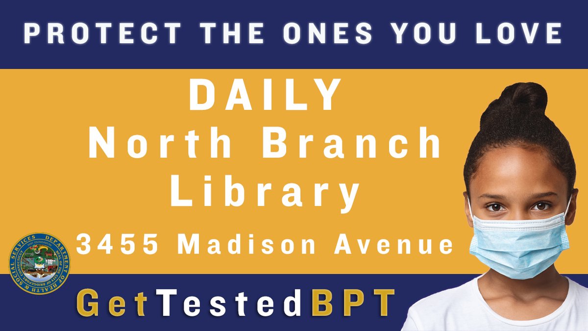 CityofBptCT's tweet photo. Please take advantage of community testing here in #Bridgeport. 

Testing happening at North Branch Library !

Help stop the spread.

#BPTUpdates #BPTTesting #Coronavirus #CovidTesting https://t.co/D2sOixPahl
