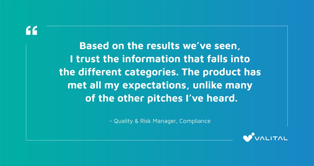 Valitalhq's tweet photo. Integrate #Valital with your existing alerting and monitoring applications to enhance detection of unknown #reputation risks posed by potential and current business partners.
Verify, then trust
#tech #security #risk
https://t.co/eARApdILea https://t.co/1u87oF482n